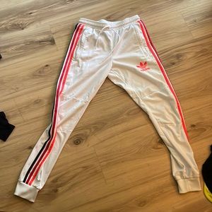 White Adidas Track Pants